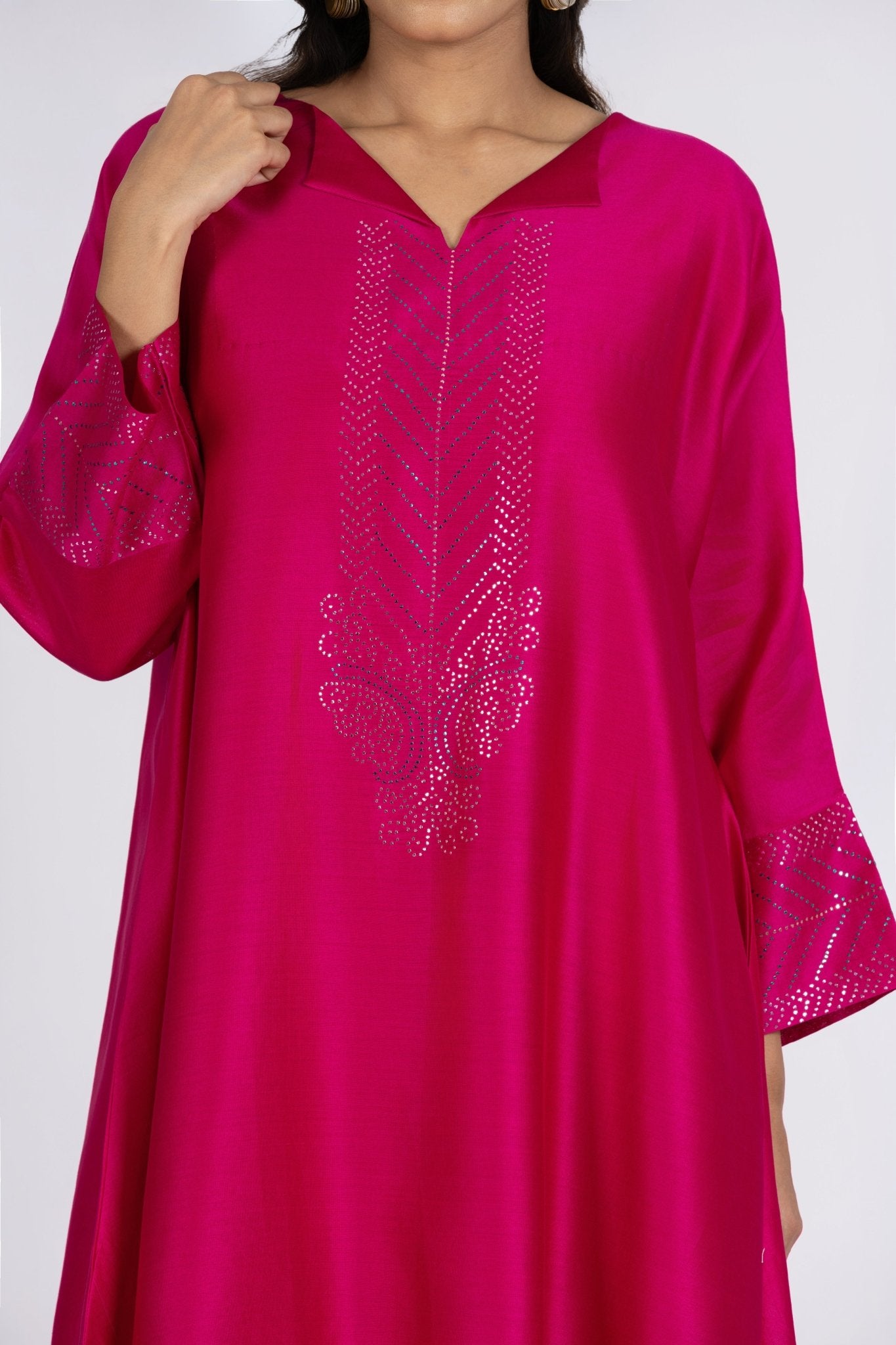 Kimono Tunic and Pants - Strawberry Pink - CiceroniTunic SetBhavik Shah