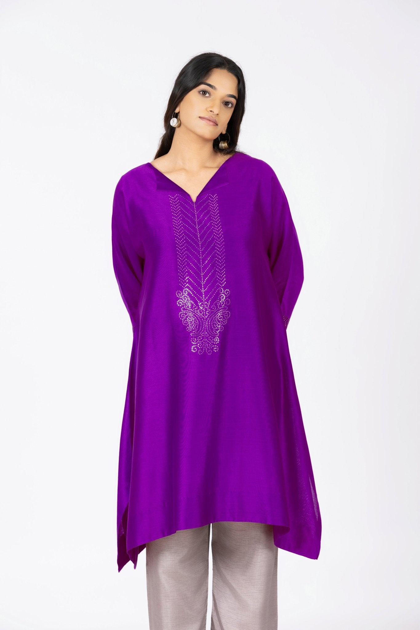Kimono Tunic and Pants - Violet - CiceroniTunic SetBhavik Shah