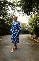 Kimono Tunic in Blue Ikat - CiceroniTunicsChiu