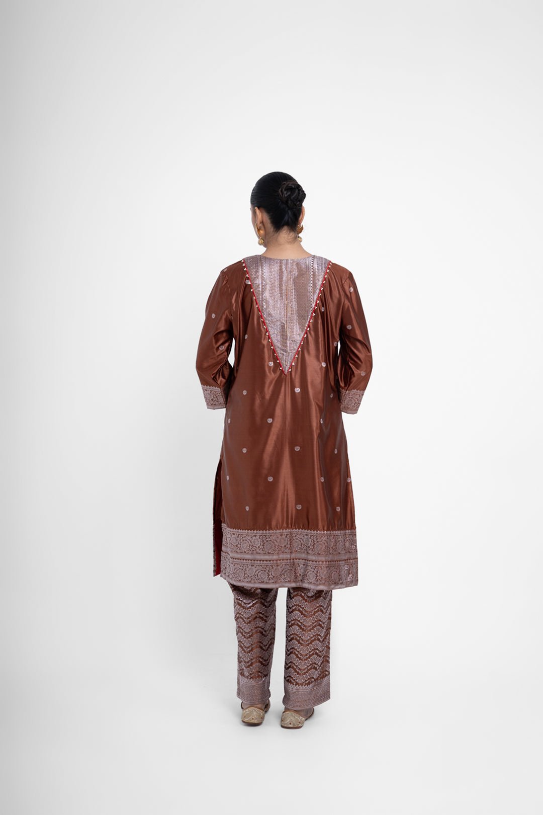 Kiran Kurta Set In Brown - CiceroniKurta Set, Festive WearShriya Singhi
