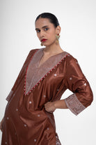 Kiran Kurta Set In Brown - CiceroniKurta Set, Festive WearShriya Singhi