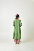Kiwi Mist Embroidered Kurta Set with Dupatta - CiceroniKurta SetPants and Pajamas