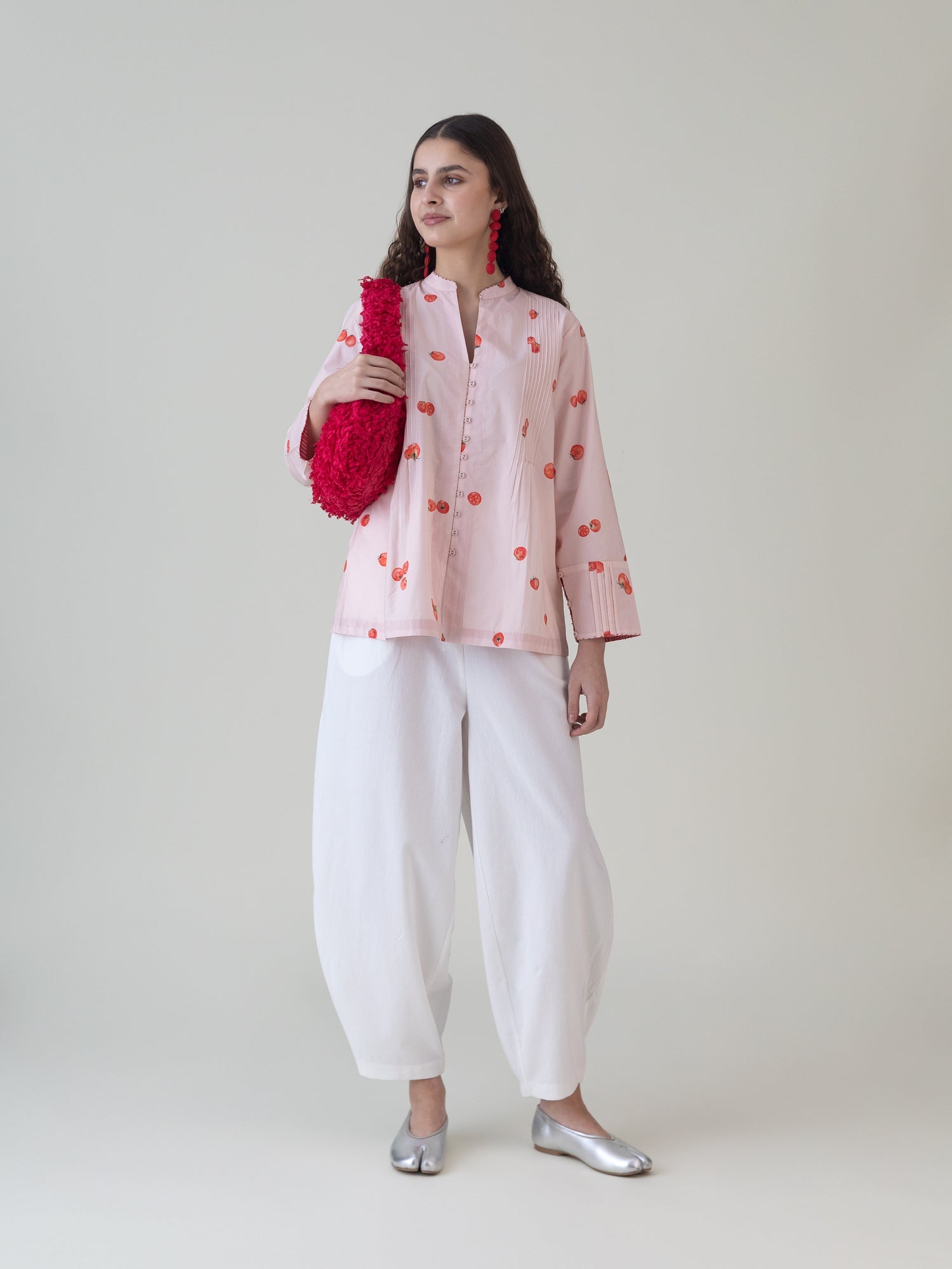 Koharu Pink Shirt - CiceroniWomen ShirtsShades of India