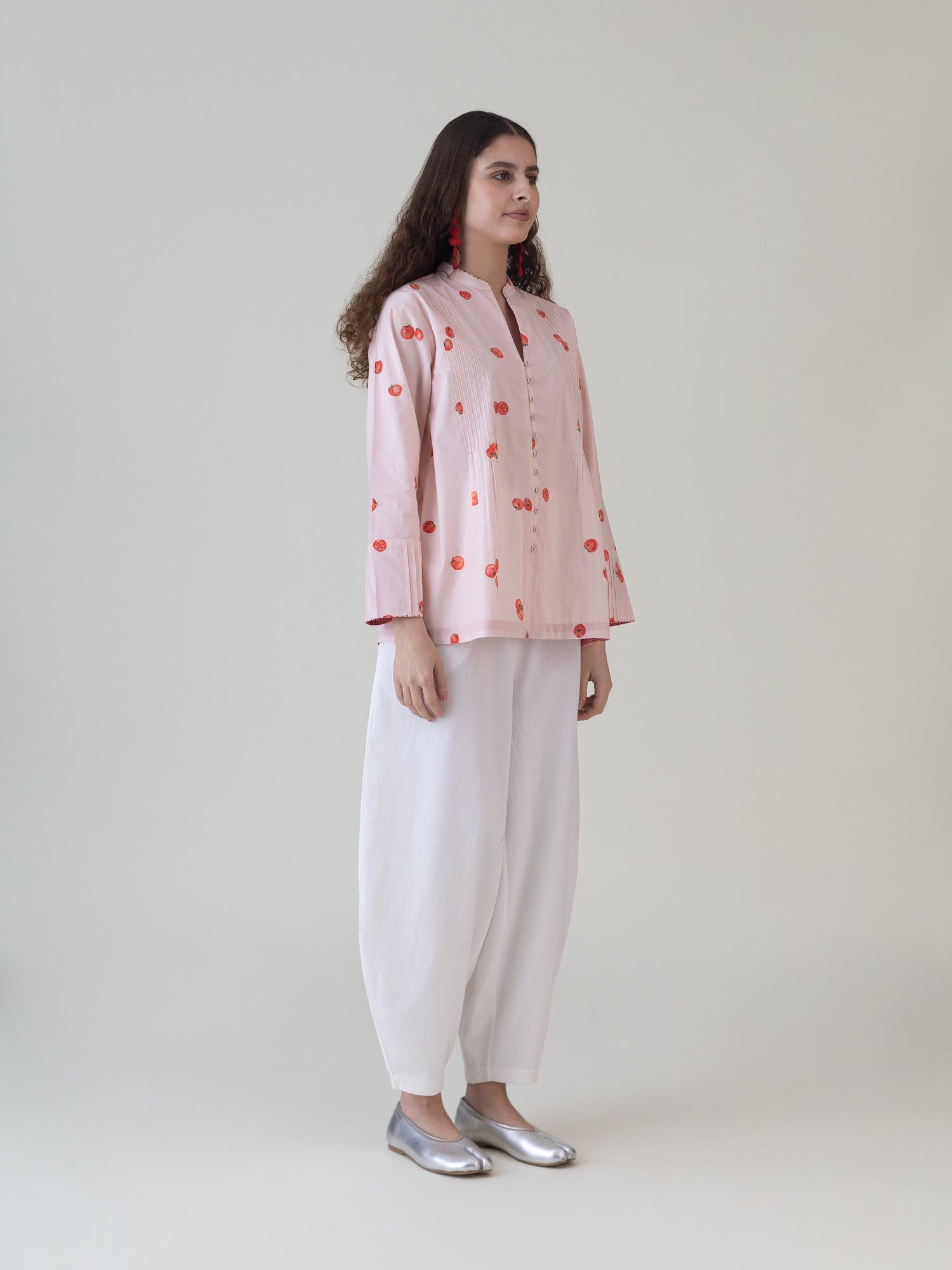 Koharu Pink Shirt - CiceroniWomen ShirtsShades of India