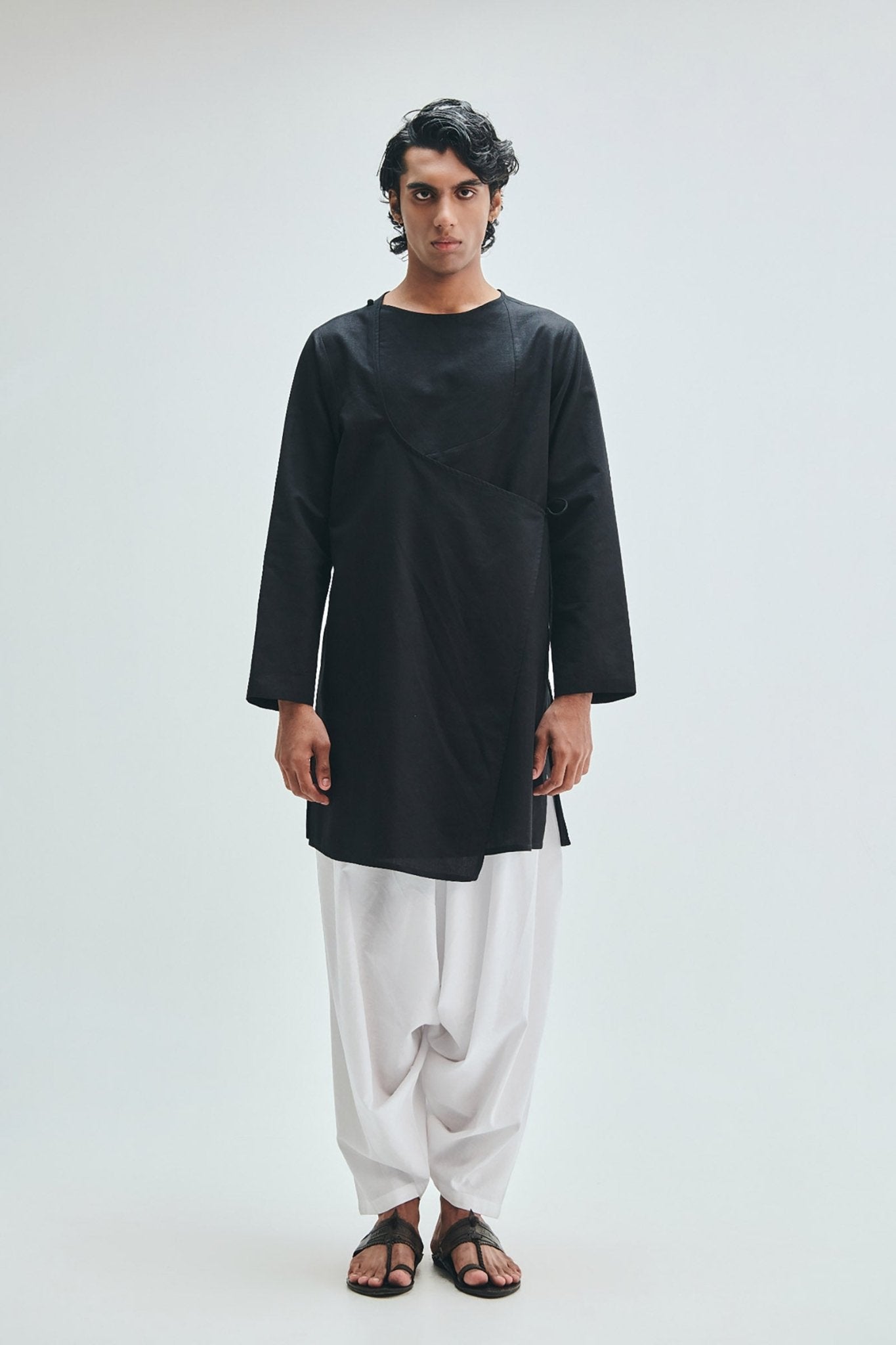 Kohl Co-Linen Men's Angrakha Kurta - CiceroniKurtaSaphed