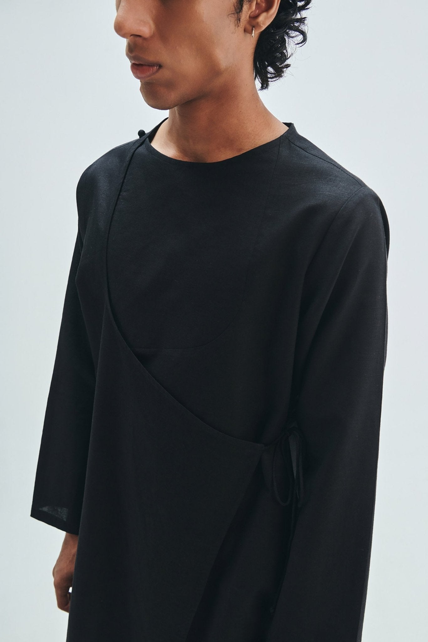 Kohl Co-Linen Men's Angrakha Kurta - CiceroniKurtaSaphed