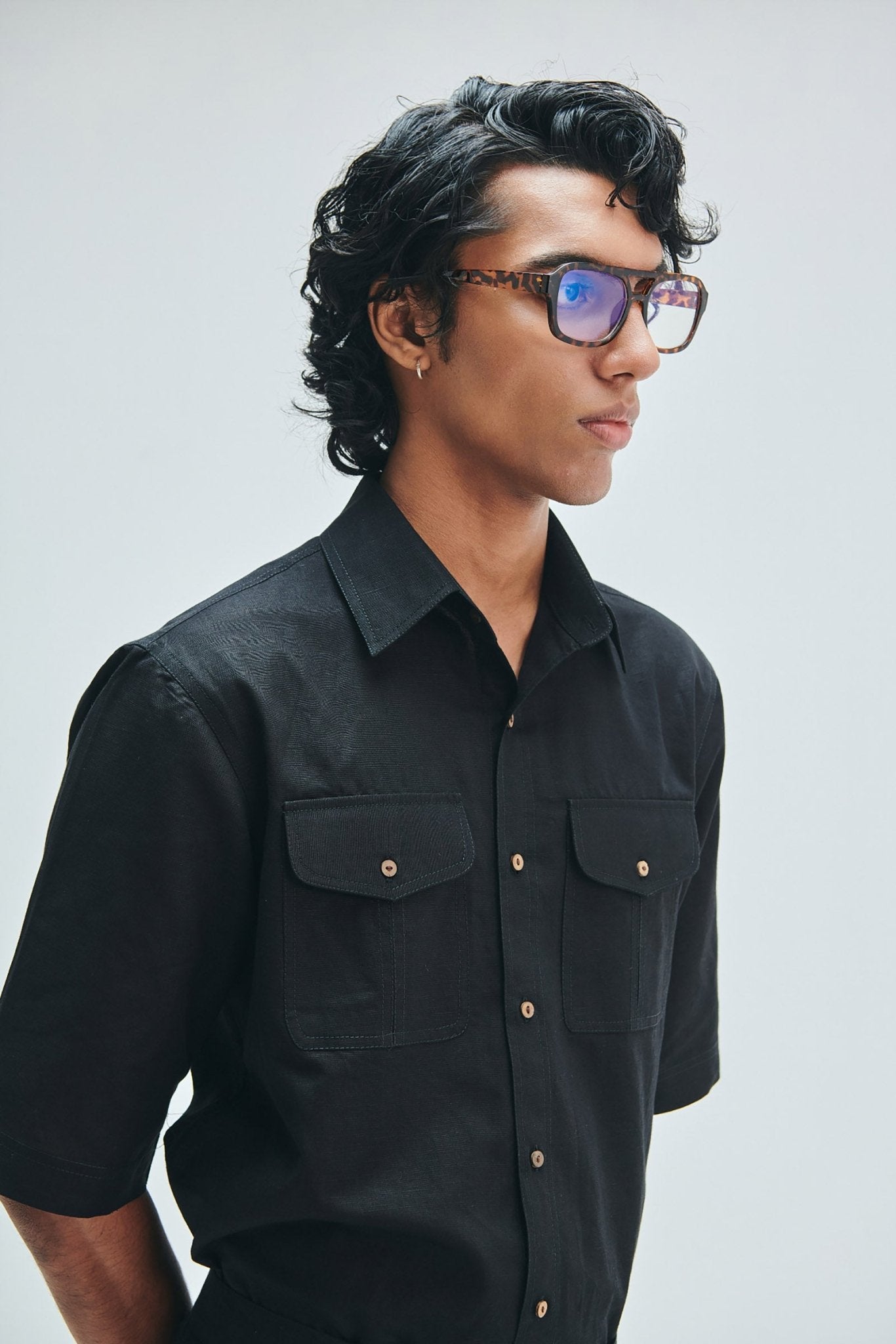 Kohl Co-Linen Men's Flap Pocket Shirt - CiceroniShirtSaphed