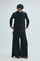 Kohl Co-Linen Men's Pleated Yoke Kurta Set - CiceroniKurta SetSaphed