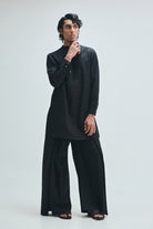 Kohl Co-Linen Men's Pleated Yoke Kurta Set - CiceroniKurta SetSaphed