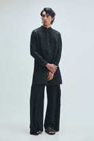 Kohl Co-Linen Men's Pleated Yoke Kurta Set - CiceroniKurta SetSaphed