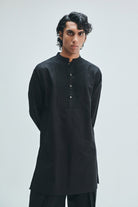 Kohl Co-Linen Men's Pleated Yoke Kurta - CiceroniKurtaSaphed