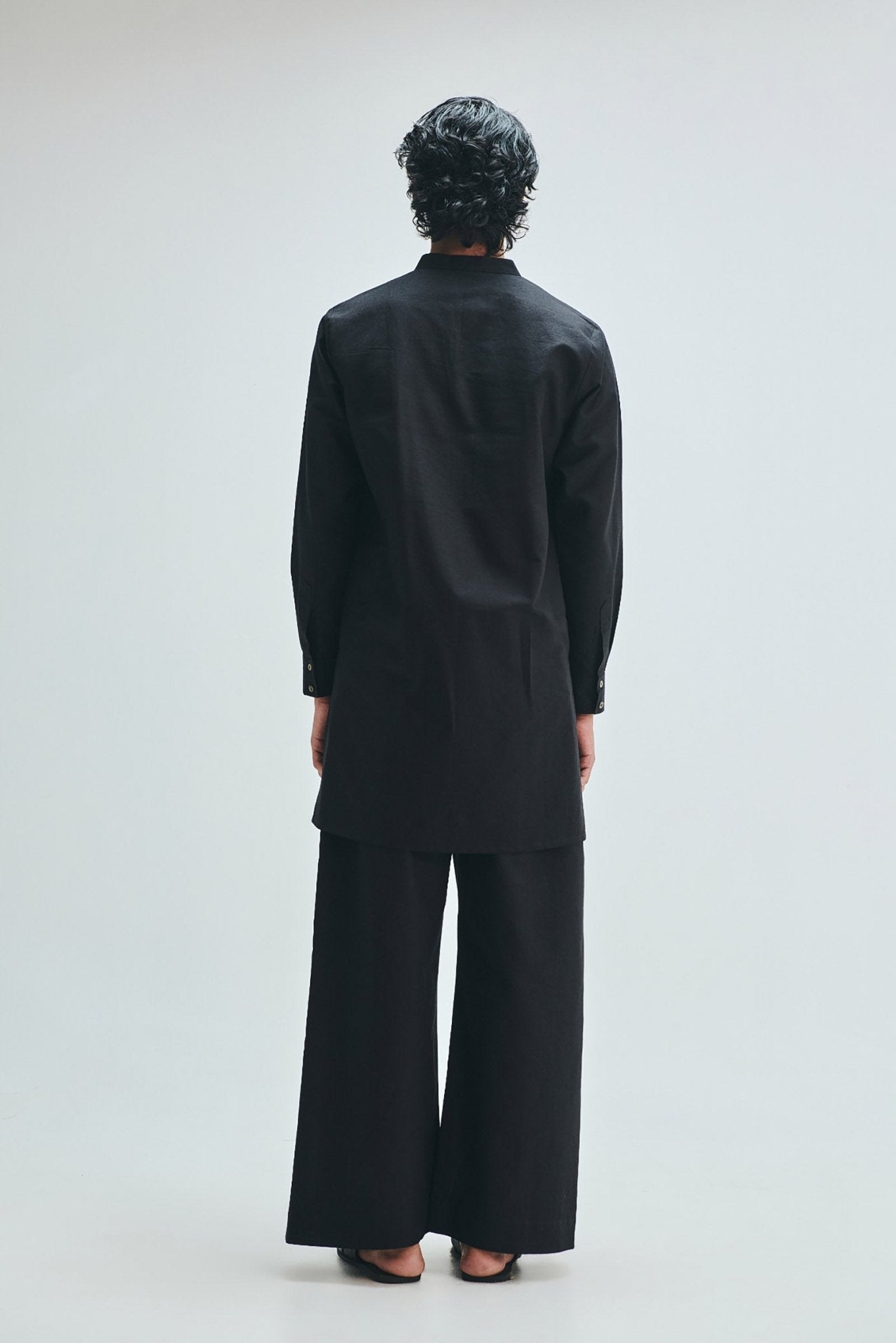 Kohl Co-Linen Men's Pleated Yoke Kurta - CiceroniKurtaSaphed