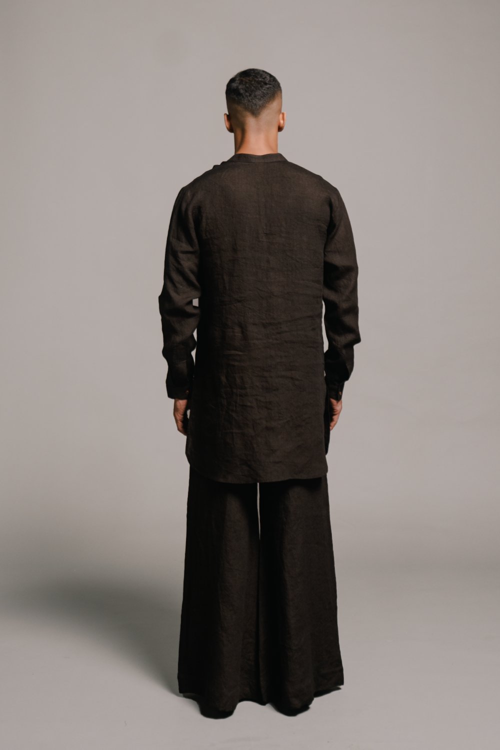 Kohl Linen Saif Kurta Set - CiceroniCo - ord SetSaphed