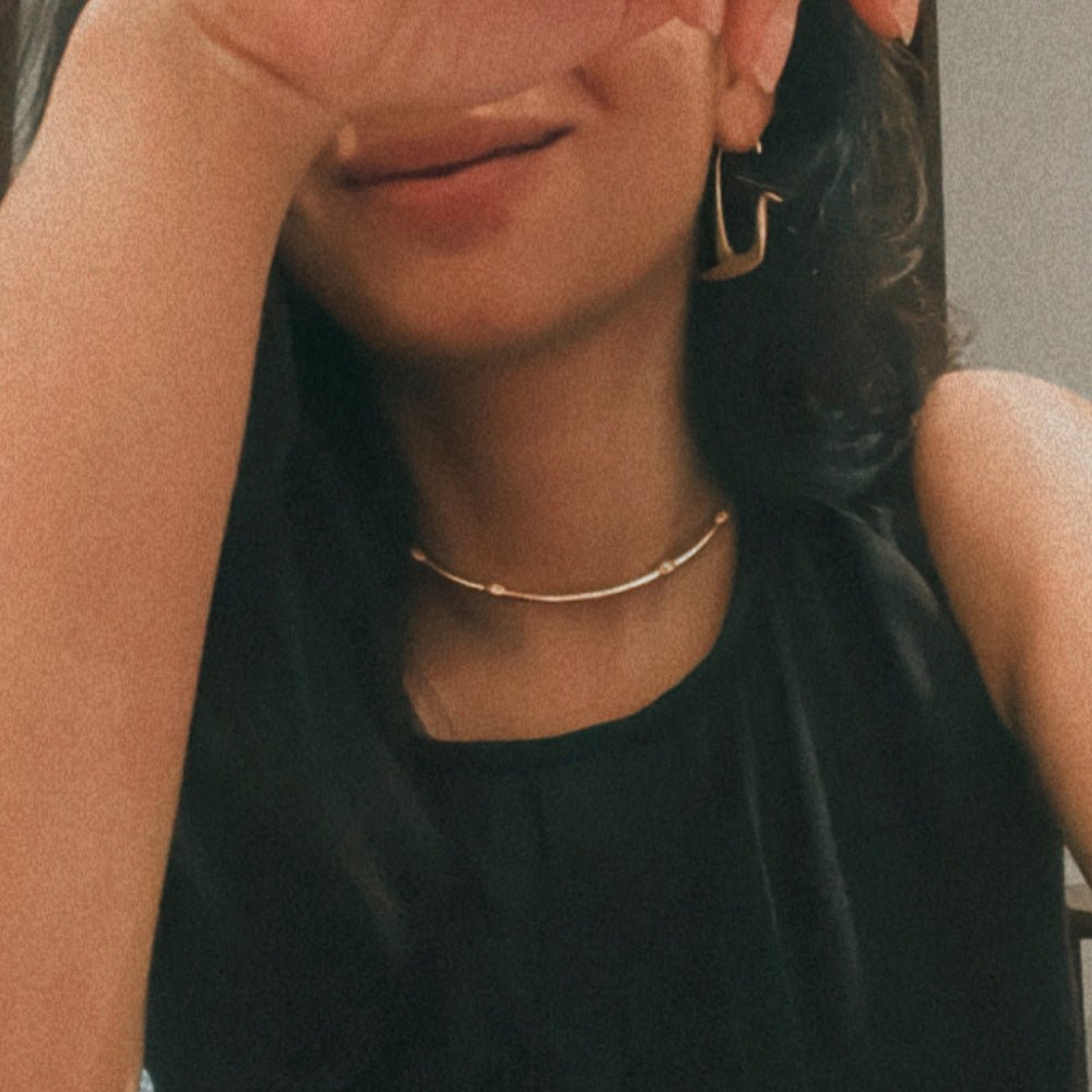 Koi Geometric Gold Choker - CiceroniChokerUnbent