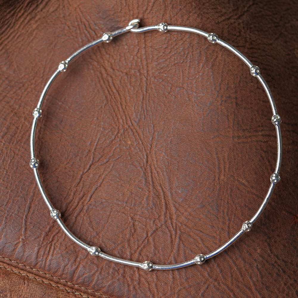 Koi Geometric Silver Choker - CiceroniChokerUnbent