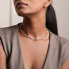 Koi Geometric Silver Choker - CiceroniChokerUnbent