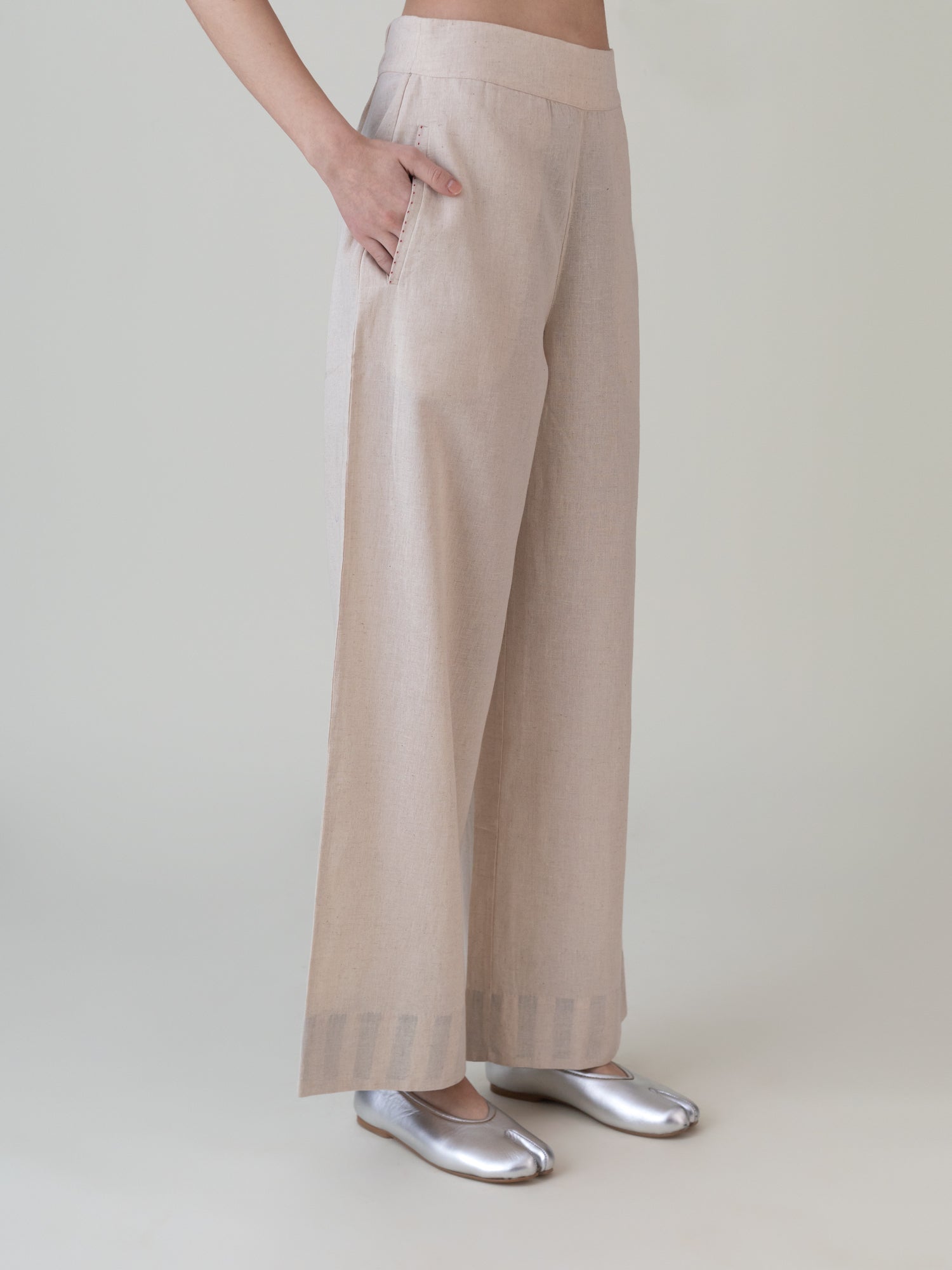 Komorebi Beige Pants - CiceroniWomen PantsShades of India