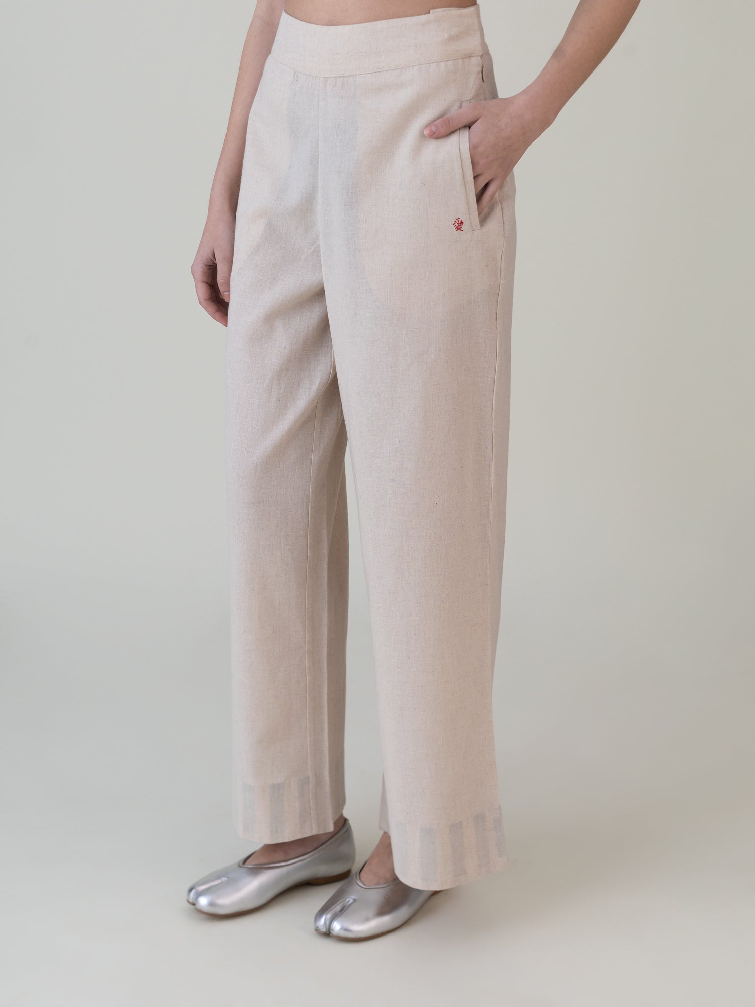 Komorebi Beige Pants - CiceroniWomen PantsShades of India