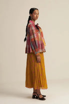 Kopou Set - Multi Check Mustard - CiceroniSkirt SetGaach