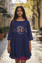 Kullu Dress – Kullu Midnight Blue Jamdani - CiceroniDressesBhomra