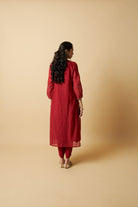 Kumkum Embroidered Kurta Set- Set of 3 - CiceroniKurta Set, Festive WearPants and Pajamas