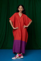 Kumkum Linen Kaftan Dress - CiceroniKaftanSaphed