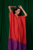 Kumkum Linen Kaftan Dress - CiceroniKaftanSaphed