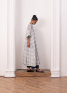Kusama Jamdani Set - White & Indigo - CiceroniKurta Set, Everyday WearHiranya