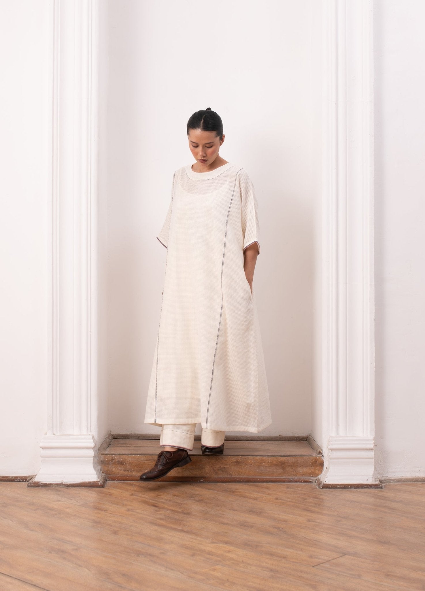Kusama Set - Soft White - CiceroniKurta Set, Everyday WearHiranya