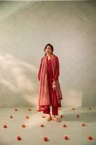 Laal Gulal Embroidered Kurta Set- Set of 3 - CiceroniKurta Set, Festive WearPants and Pajamas