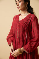 Laal Gulal Embroidered Kurta Set- Set of 3 - CiceroniKurta Set, Festive WearPants and Pajamas