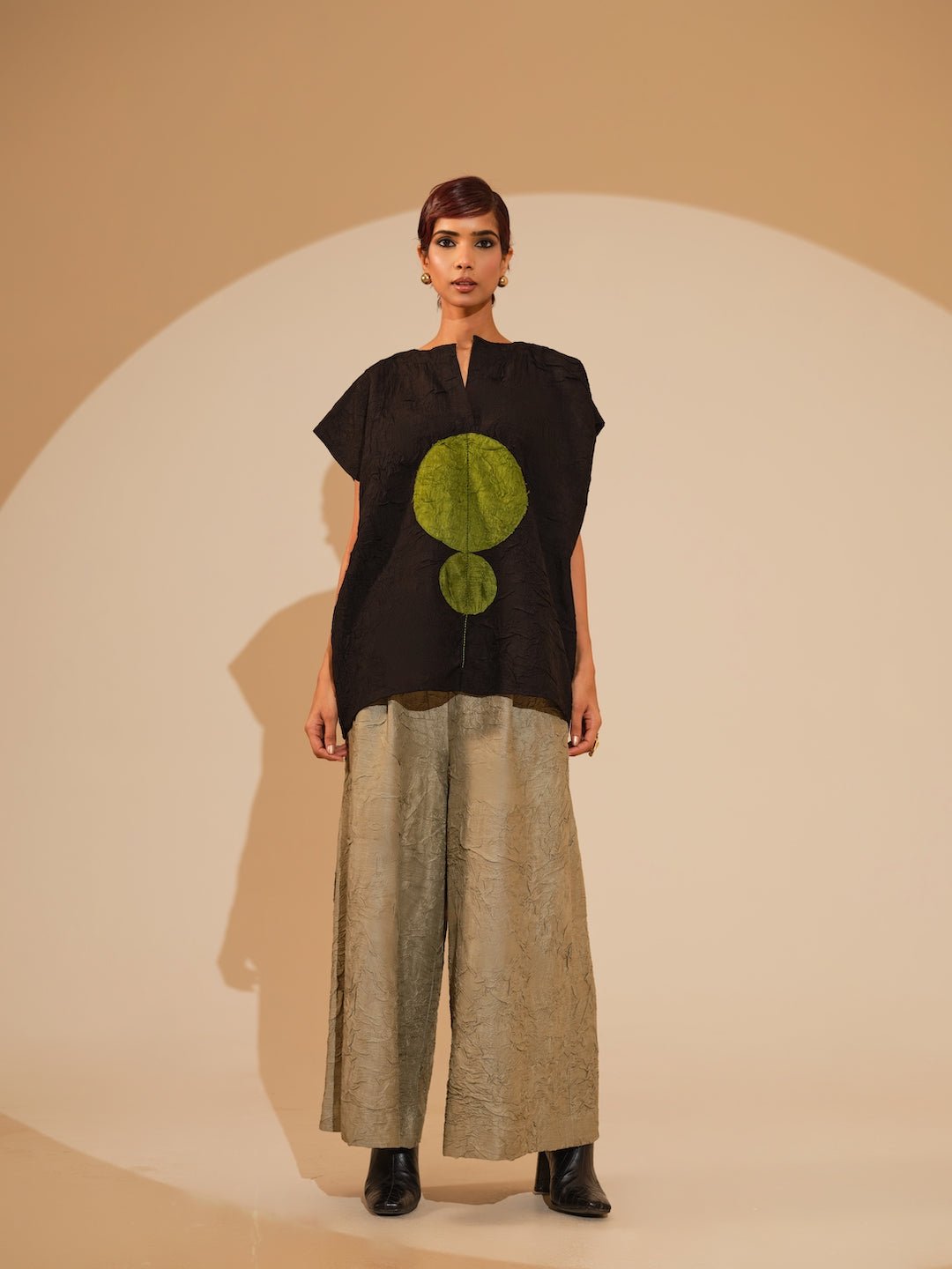 Lane Top - Black and Jade - CiceroniTopsStoique