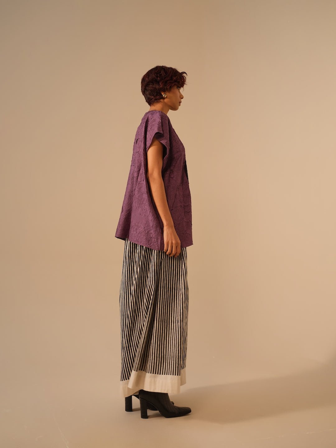 Lane Top - Lilac and Black - CiceroniTopsStoique