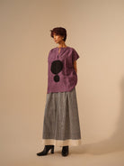 Lane Top - Lilac and Black - CiceroniTopsStoique