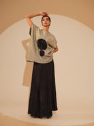 Lane Top - Taupe and Black - CiceroniTopsStoique