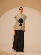 Lane Top - Taupe and Black - CiceroniTopsStoique