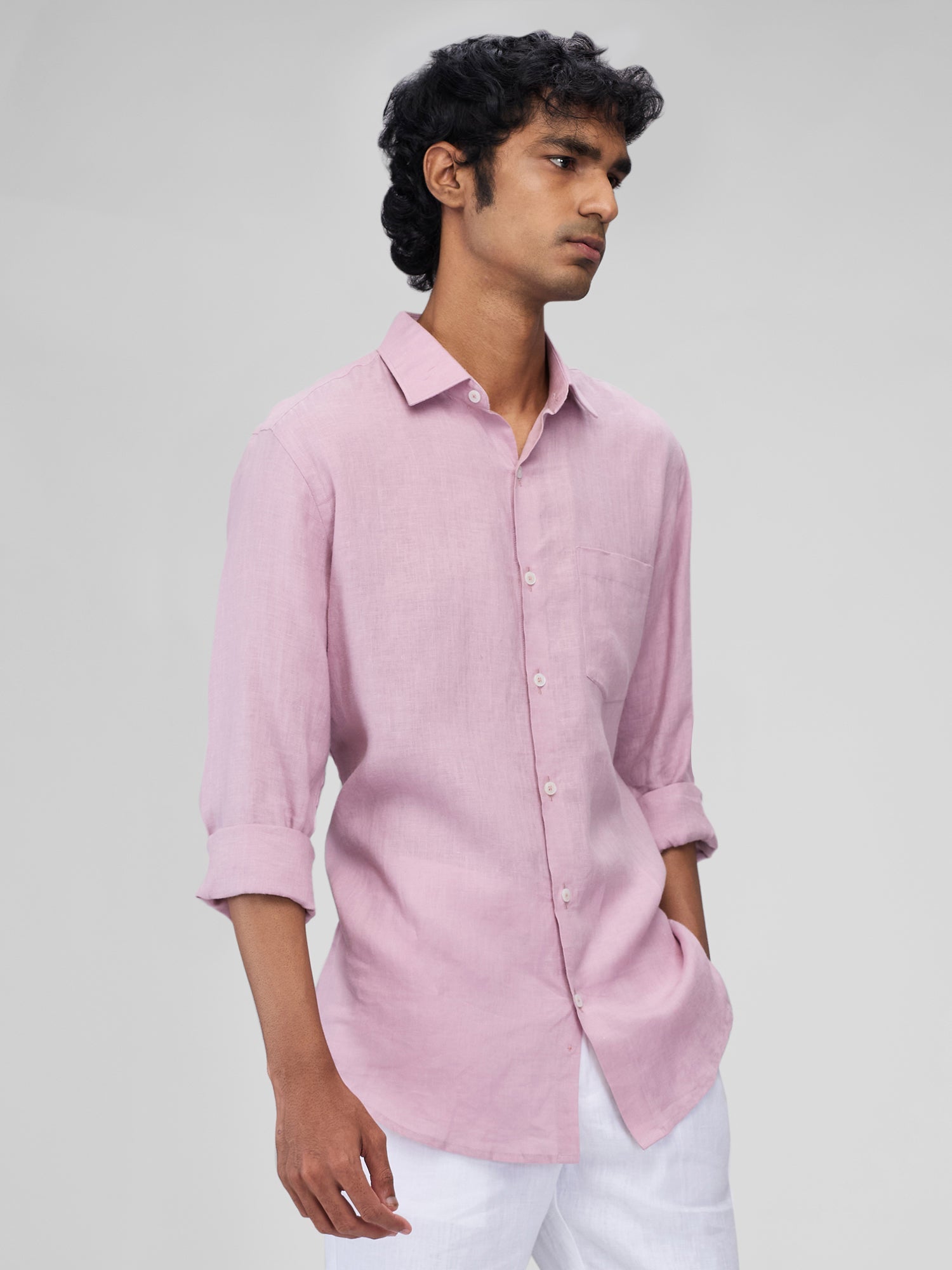 Lavender 100% Linen Classic Shirt - CiceroniMen Shirtsbhrāta