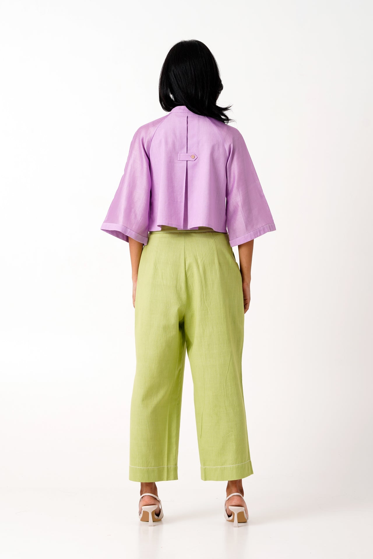 Lavender Zola - Raglan Sleeve Crop Shirt + Ankle Pants - CiceroniCo - ord SetMadder Much