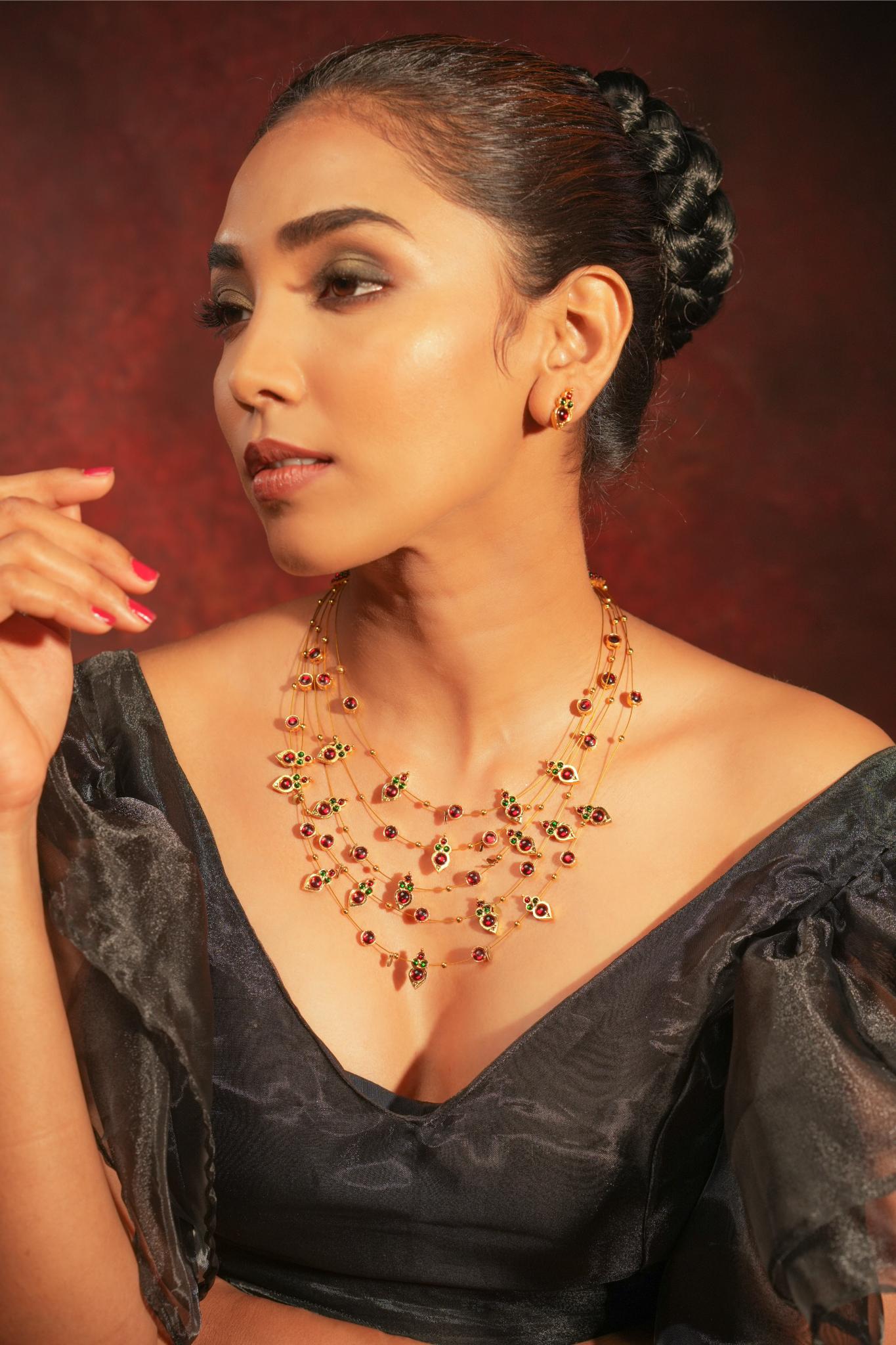 Layered Temple Manga Motif Chain - CiceroniNecklaceAarika