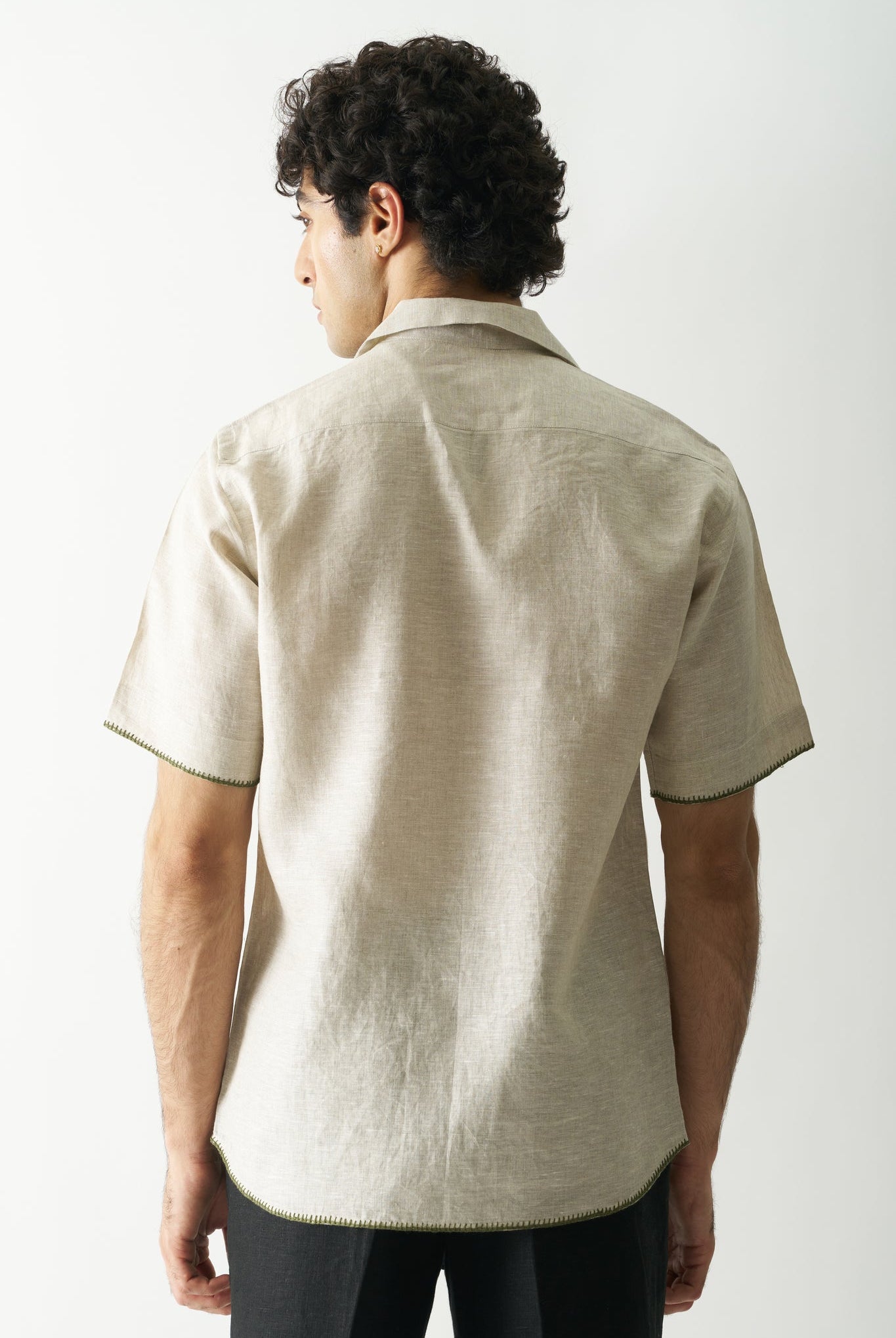 Lazy Sheep - Hand Embroidered Unisex Pure Linen Shirt - CiceroniShirtsCultura Studio