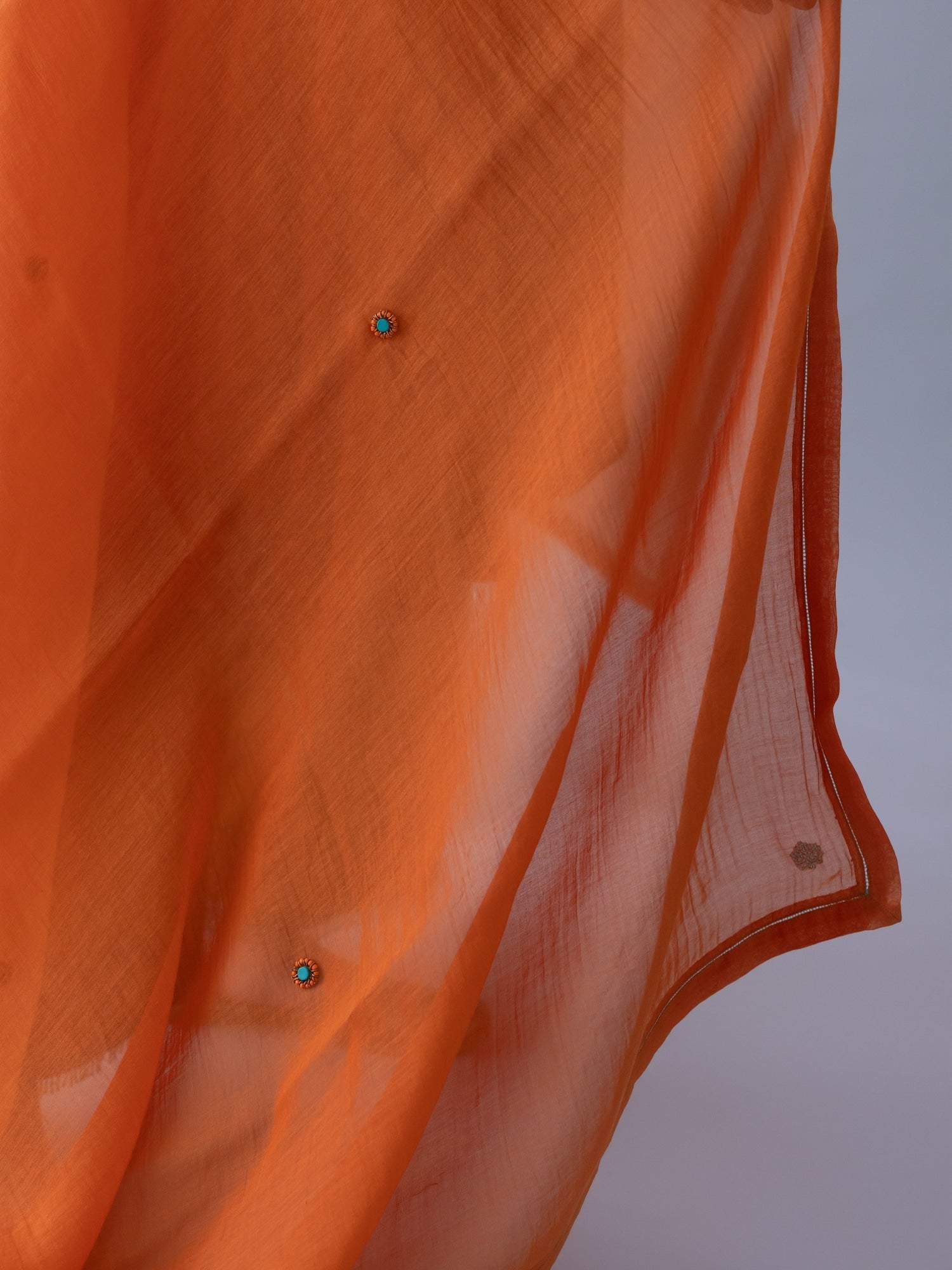 Leah Orange Dupatta - CiceroniDupattaShades of India