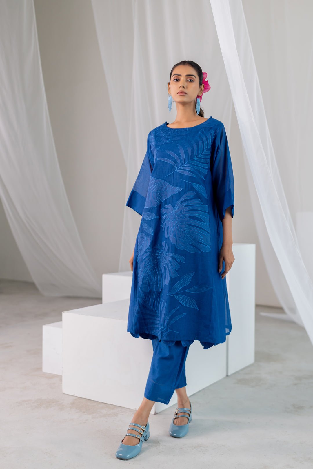 Leaves in the ocean Kurta Co - ord Set - CiceroniKurta Set, Everyday WearSilai Studio
