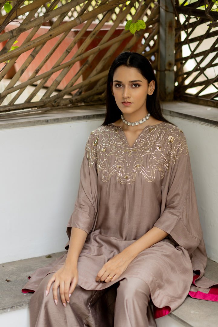 Leher Kaftan Co - ord Set - CiceroniKurta Set, Festive WearSilai Studio