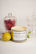 Lemon Infused in Mint & Rose Candle - CiceroniCandleNASO