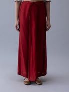 Lhaden Deep Red Skirt - CiceroniSkirtsShades of India