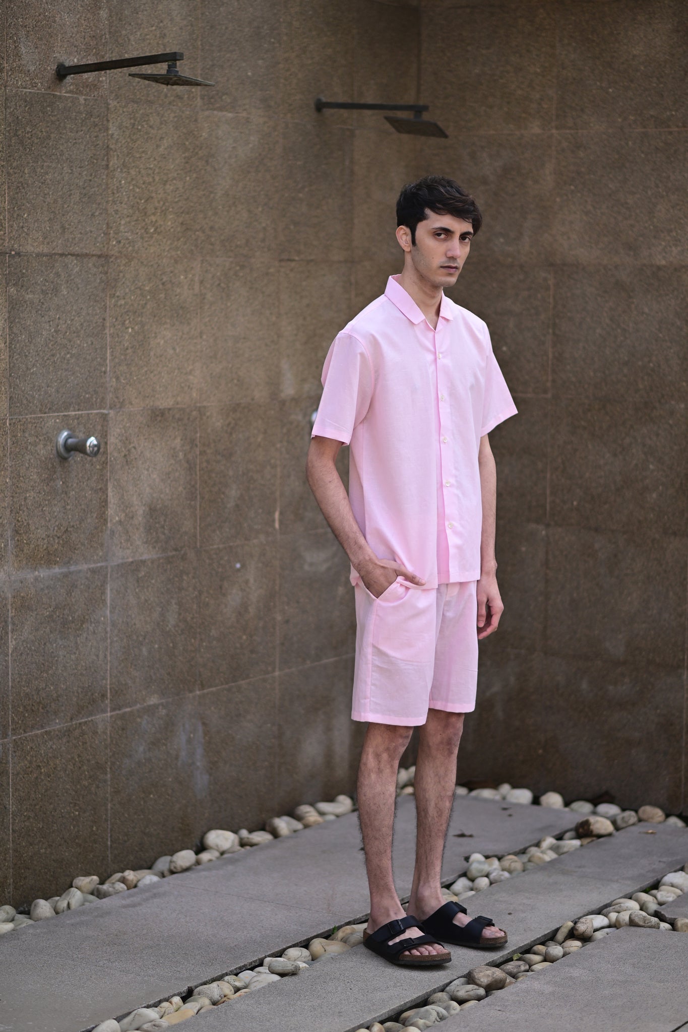 Light Pink Cuban Collar Shirt - CiceroniMen ShirtsRAAS Life