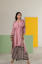 Light Pink Tunic Set - CiceroniKurta Set, Festive WearTussah