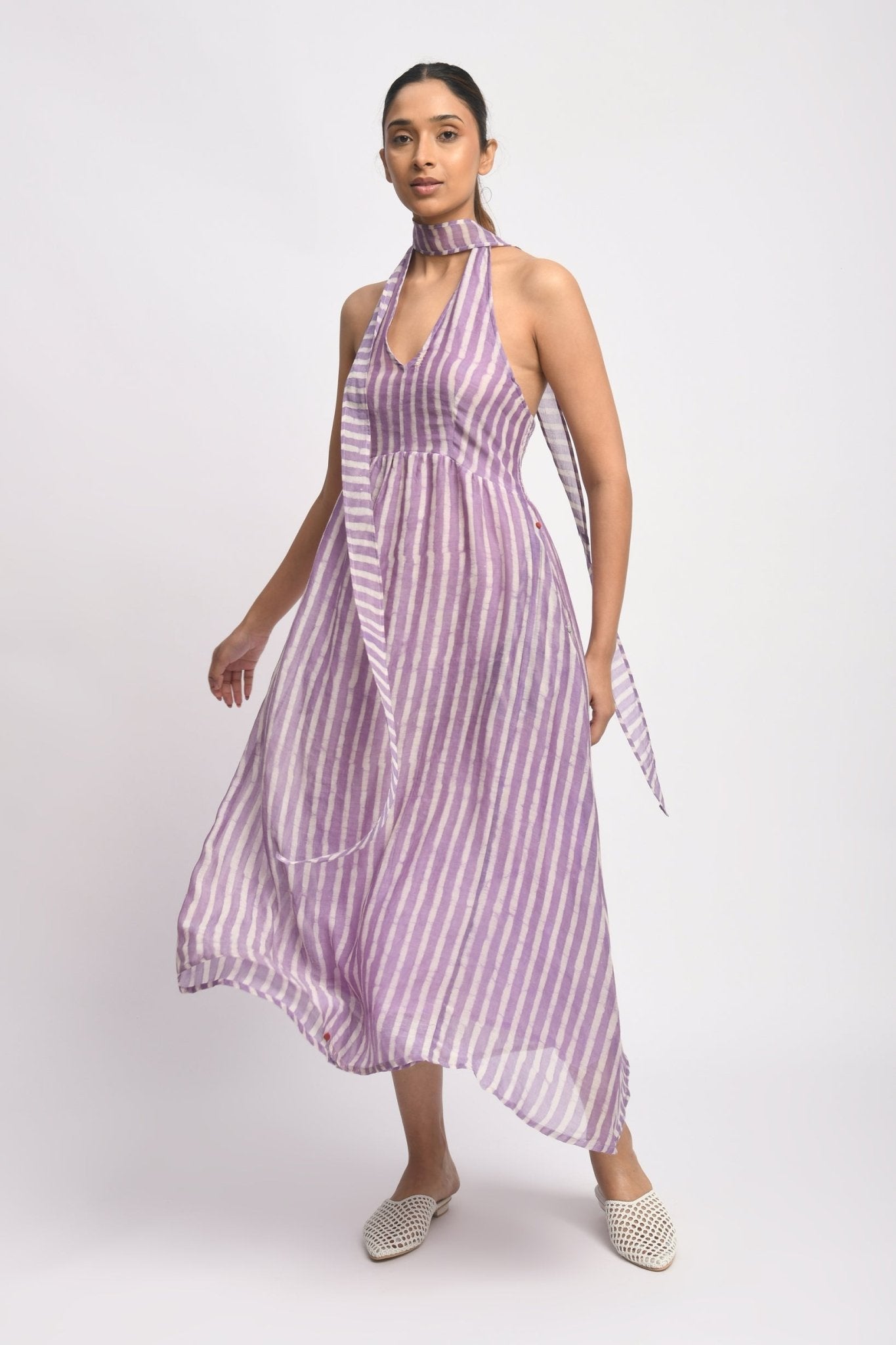Lilac Halter Dress - CiceroniDressesJayati Goenka
