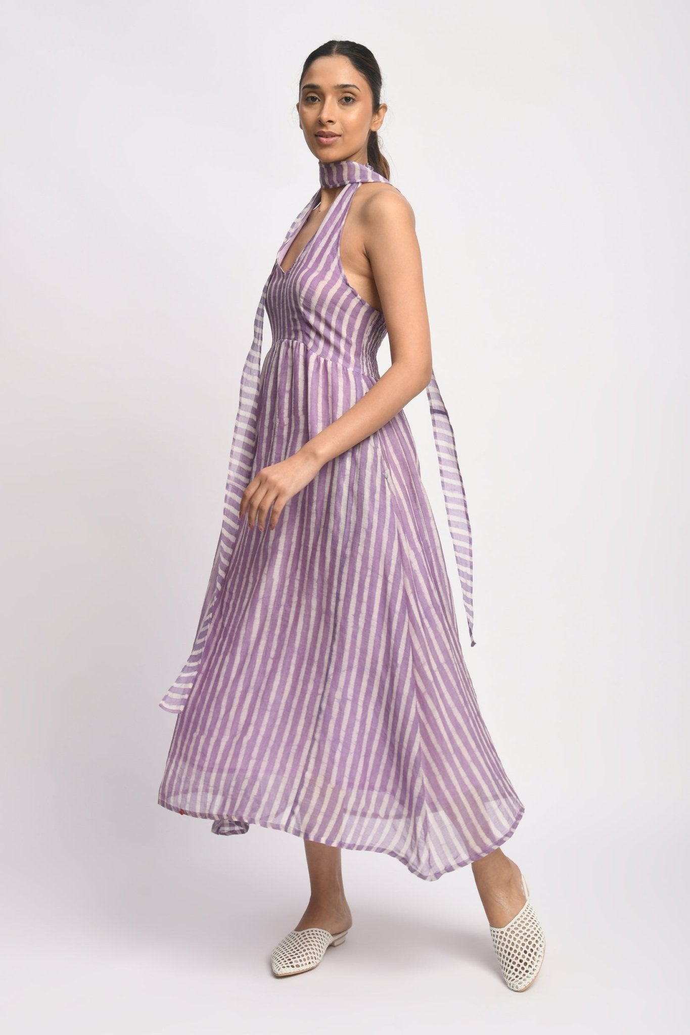Lilac Halter Dress - CiceroniDressesJayati Goenka