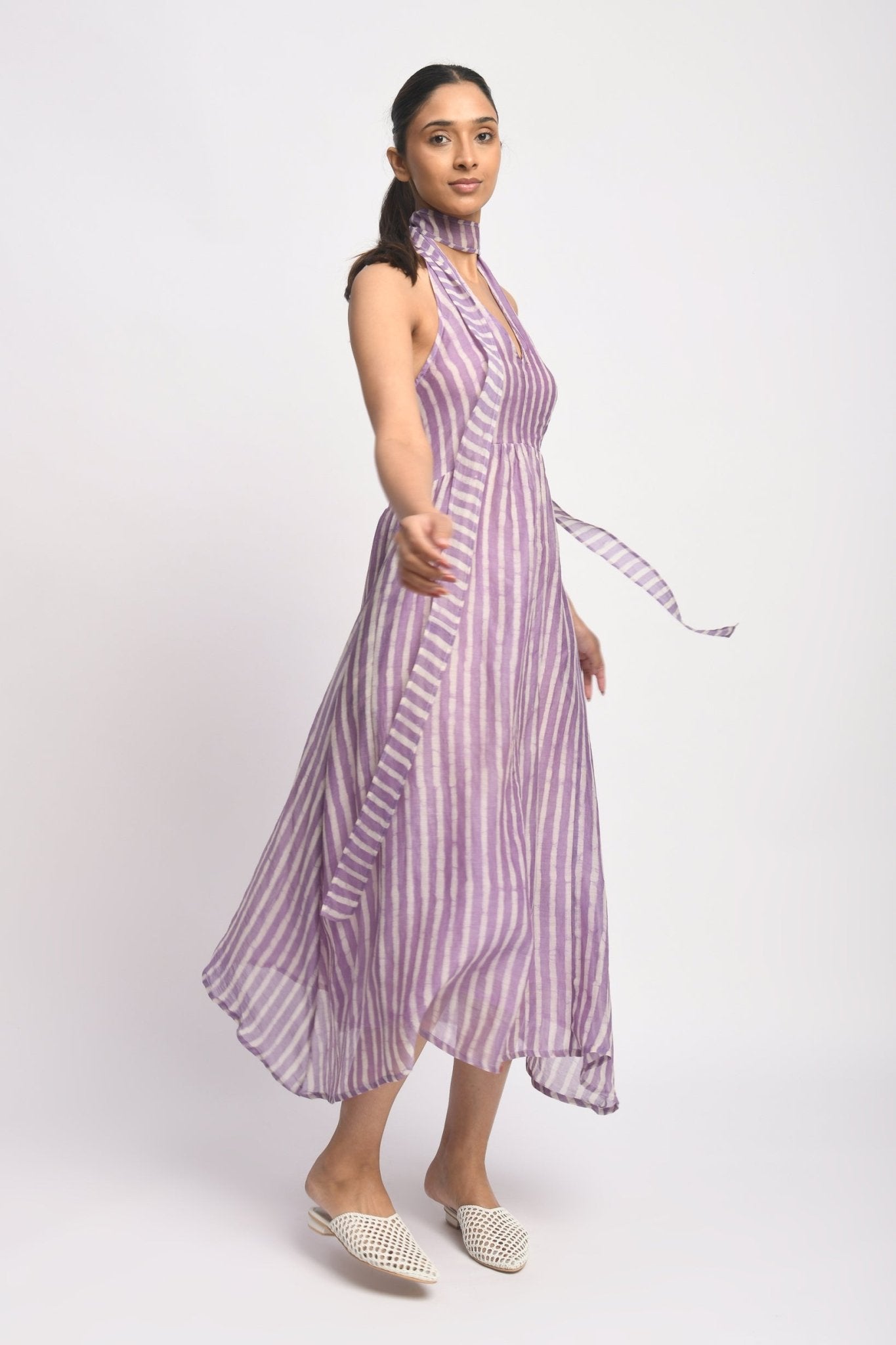 Lilac Halter Dress - CiceroniDressesJayati Goenka